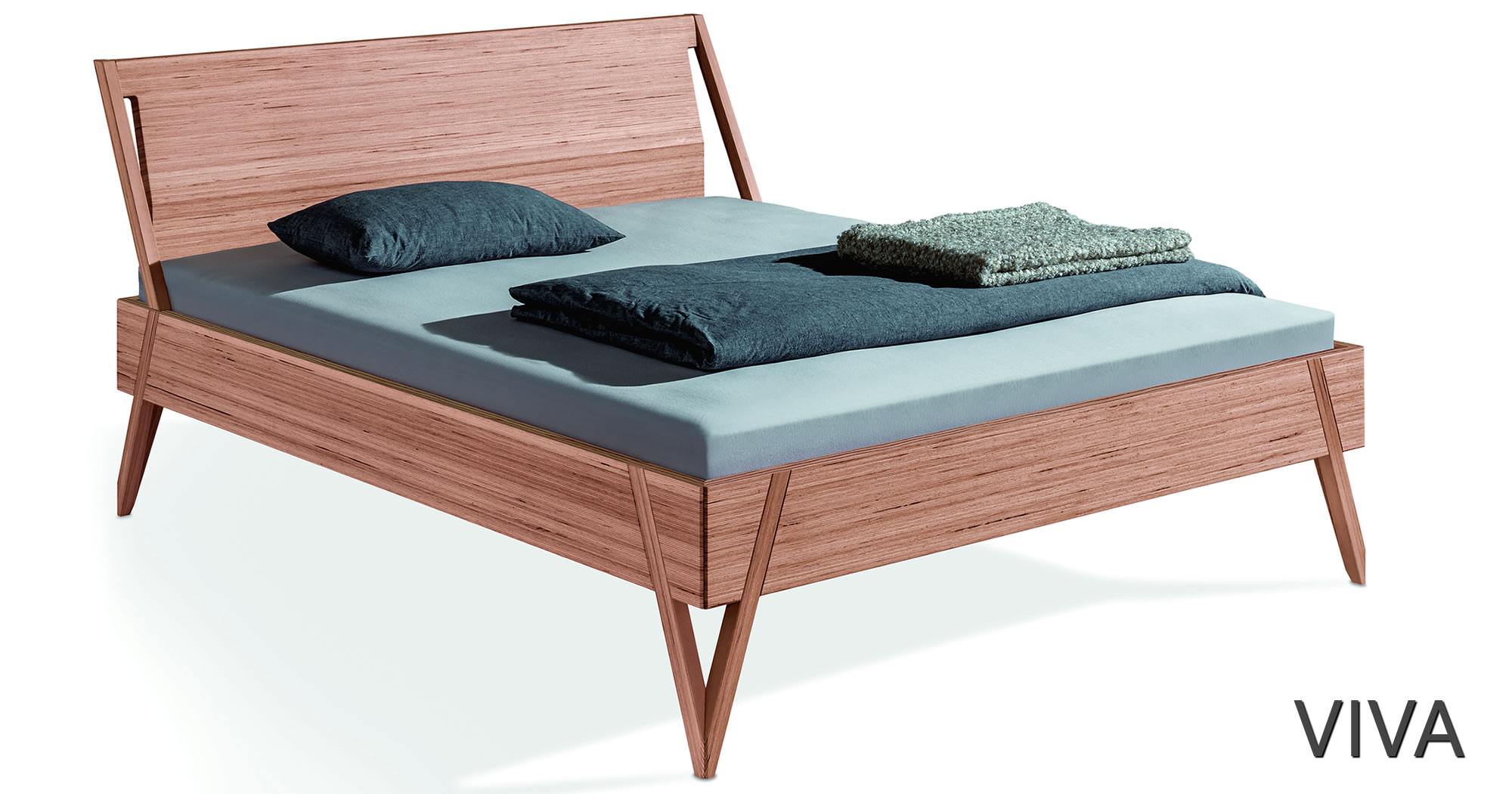 Viva Bett aus Massivholz